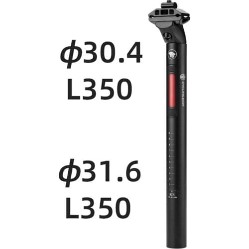 CYCLING BOX Mountain Bike Bicycle Seatpost Double Track Seat Tube with Brake Tail Lights Safety Warning Rear Lamp