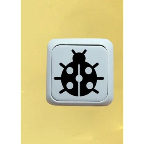 Insect Vinyl Home Decorative Seven Lady Ladybug Switch Sticker Living Room Wall Decal 3SS0293