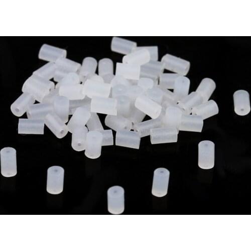 XINYAO 200Pcs/Lot 3mm Diameter Long Cylindrical Transparent Silicone Ear Plugs for Jewelry Making Accessories Supplies