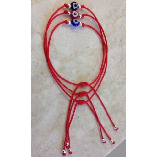 Mixed Demon Eye Red Blue String Kabbalah Bracelet Adjustable Friendship Good Luck Bracelet Bangle For Women Jewelry 10PCS Z2730