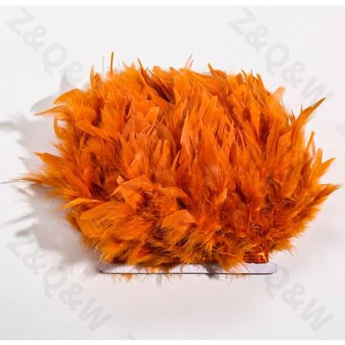 10-15CM (4-6 inches) turkey feathers dyed in red coffee color to make 2-10 meters cloth edge festive dress skirt decoration