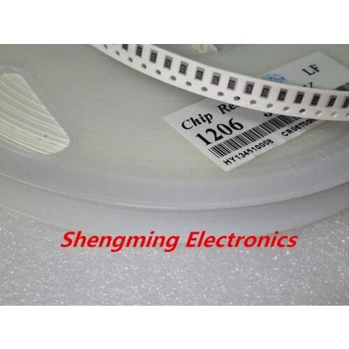 100pcs 1206 1R 1.2R 1.5R 1.8R 2R 2.2R 2.4R 2.7R 3R 3.3R 3.6R 3.9R 4.3R 4.7R 5.1R 5.6R 6.2R Ohms 5% SMD Resistor