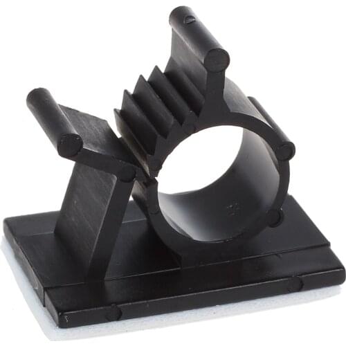 25 Pcs Black Adhesive Backed Nylon Wire Adjustable Cable Clips Clamps