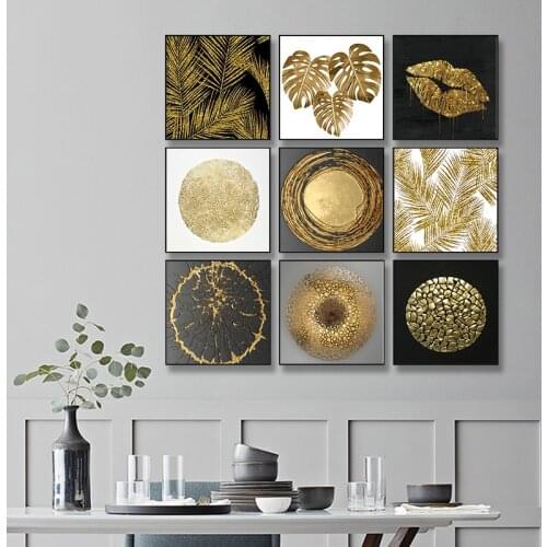 5D DIY Abstract Gold Diamond Painting Full Square Rhinestones Pictures Diamond Embroidery Diamond Mosaic Sale Home Decor