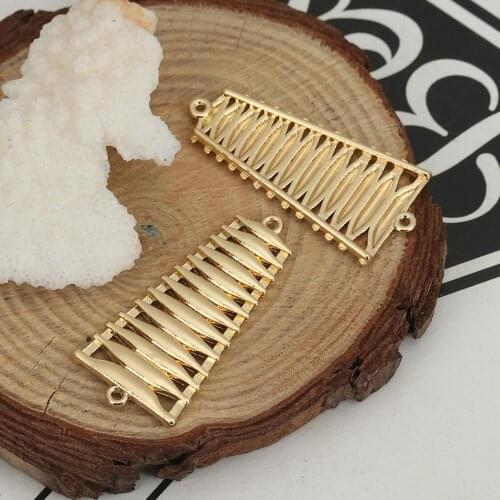 8Seasons Fashion Zinc Based Alloy Connectors Tower Gold Jewelry DIY Findings Accessories Charms 3.9cm x 1.9cm, 10 PCs