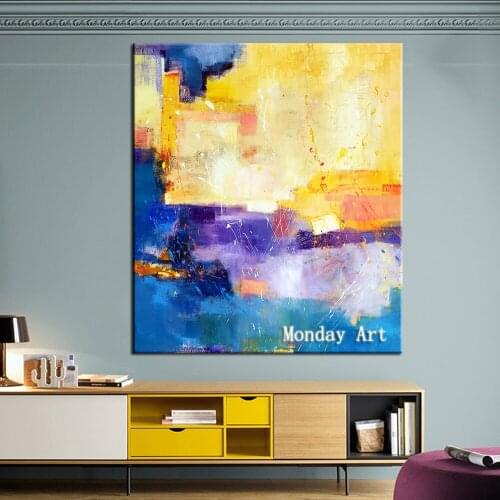 Big Size 100% HandPainted Abstract Impasto Oil Painting on Canvas Abstract Wall Picture Living Room Bedroom Home Decor Wall Art