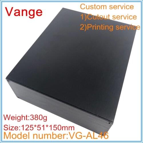 1pcs/lot split extruded profile housing 125*51*150mm 6063-T5 aluminum project cases enclosure for amplifier electronic