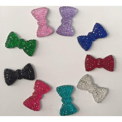 HOT 100pcs 12mm*20mm Resin BOW FlatBack Appliques/Wedding Decoration Diy Craft K24*5