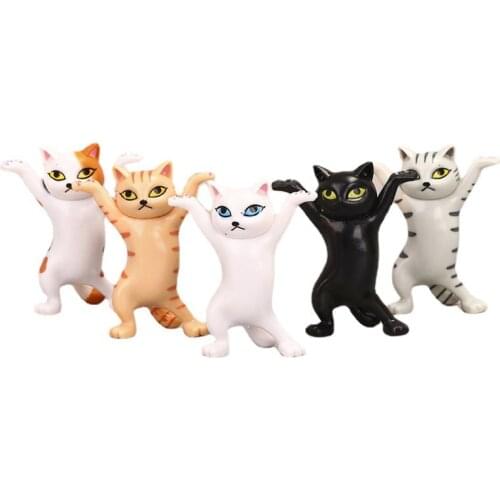 Pen Holder Stand for Pens Cat Cute Desk Accessories Organizer Funny Penholder Student Stationery Mini Ornament Office Storage