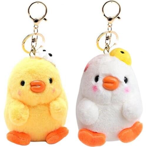 Key Chain Cute Comfortable Soft Little Stuffed Chicken Toy Doll for Celebration