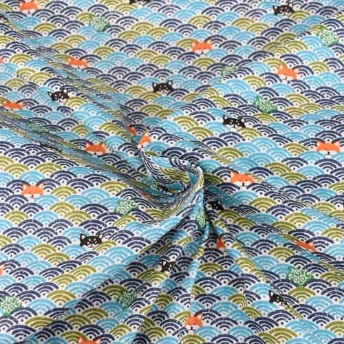 DwaIngY Printing Pattern Twill Cotton Fabric For Sewing Patchwork DIY Quilting Cloth Fat Quarters Baby Doll Material Half Meter