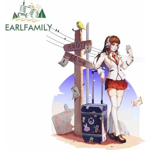 EARLFAMILY 13cm x 9.8cm For Anime Graffiti Car Stickers Car Accessories Decal DIY Laptop Waterproof Sunscreen Vinyl Material