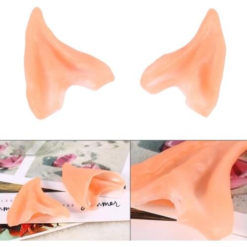 Elf Ears Halloween Cosplay Decoration Supplies Latex Fairy Elf Ears Soft Pointed Prosthetic Tips Ear Cute Girl Party Elf Ears