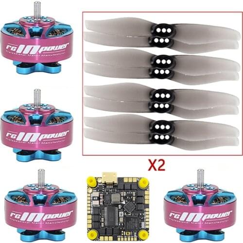 F411 20A AIO 2S-5S Flight Controller + 4100KV / 5000KV Motor + 3inch PC Propeller + 5.8G VTX for DIY RC Drone