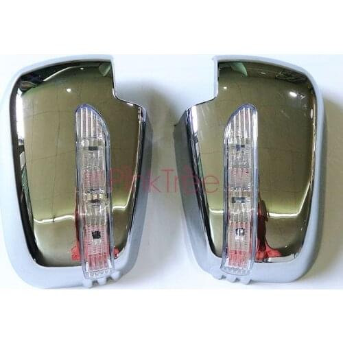 For Mitsubishi Triton L200 2008-2015 Chrome Side Led Lamp Mirror Cover Review MIrror Cover Car Styling Accessories ABS