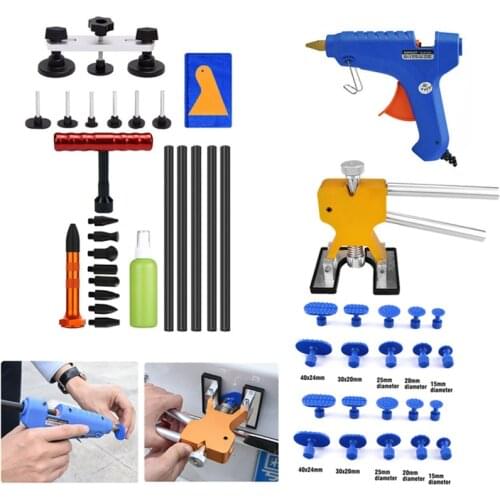 Car Dent Repair Tool Depression Repair Puller Car Hail Pit Repair Hot Melt Glue Glue Gun Suction Cup Hammer Set