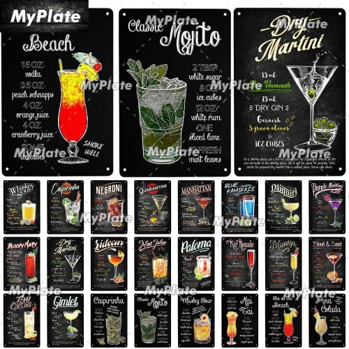 Cocktail Step Metal Sign Plaque Metal Sign Vintage Pub Funny Tin Sign Wall Decor for Bar Pub Club Pub Tin Plates Drop shipping