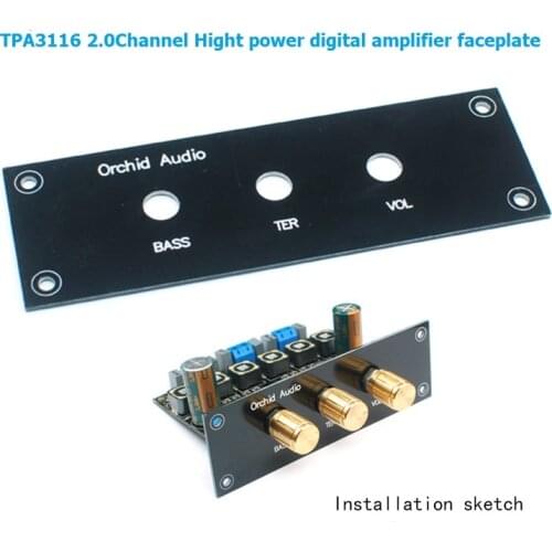 Faceplate for TPA3116 NE5532 PT2399 LM1875 TDA2030A LM1036 TDA7377 2.1 Channel Amplifier Tone Board Power Microphone Boards