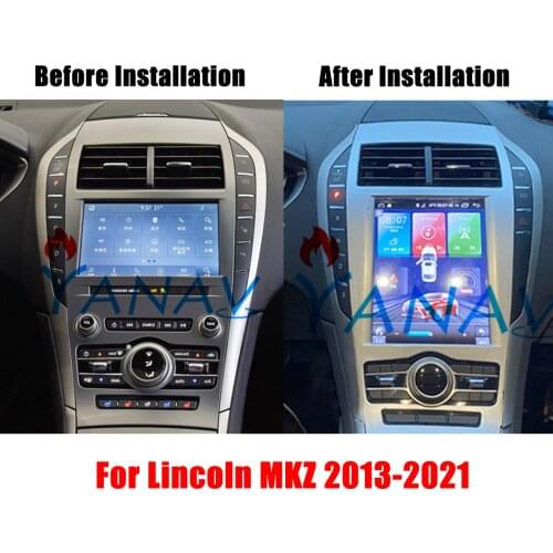 Android HD Tesla Vertical Screen GPS Navigation Car Radio For Lincoln MKZ 2013-2021 Video Multimedia Audio Player Head Unit