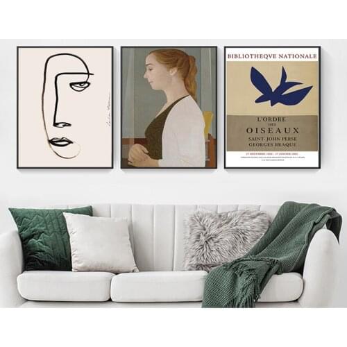 Nordic Wall Art Pictures for Living Room Home Decor Abstract Scandinavia Gallery Canvas Painting Figure Posters Prints Interior