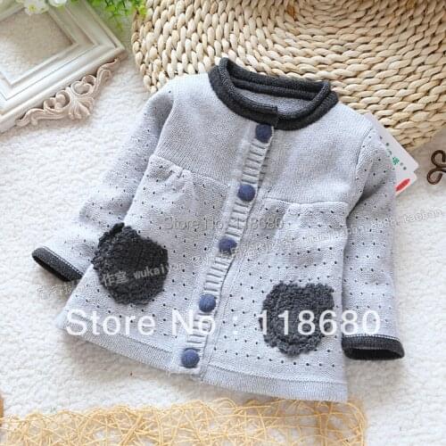 New 2014 spring autumn baby & kids clothes childrens cardigan sweater for girls single sweaters cardigan coat