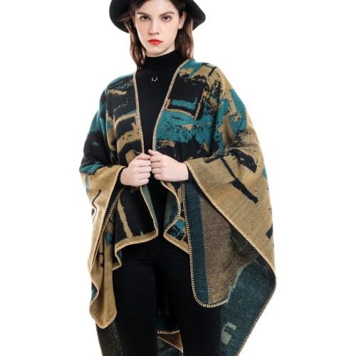 2021 Womens Wear Autumn and Winter Long Sleeve Plaid Double Breasted Suit Collar Printing Casual Jacket Womens Wear