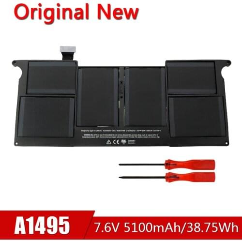New Original Laptop Battery A1495 For APPLE Macbook Air 11" inch A1465 A1370 Mid 2011 2012 2013 Early 2014 7.6V 38.75Wh