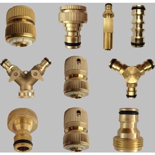 10 Type New 3/4" Threaded Brass Hose Tap Connector Garden Water Pipe Adaptor