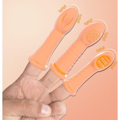 Finger Vibrator G-spot Clitoris Stimulate Orgasm Massage Female Masturbator Lesbian Erotic Finger Sleeve Sex Toys For Women