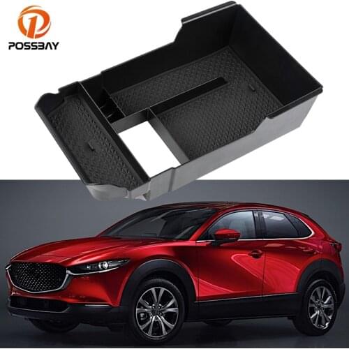 POSSBAY Car Organizer Box for Mazda CX-30 CX30 2020 2021 Armrest Arm Rest Storage Glove Holder Plate Container Organize Interior