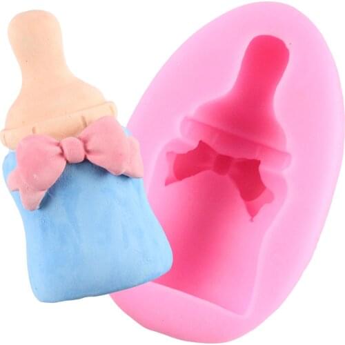 Baby Feeding Bottle Silicone Mold Soap Resin Clay Fondant Cake Decorating DIY Cupcake Mould Chocolate Candy Gumpaste Mould