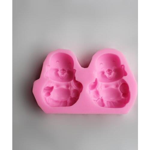 Buddha Fondant Silicone Mold Pastry Biscuits Chocolate Cookies Mold Clay Soap Ice Cube Mould Baking Cake Decorating Tools Aouke