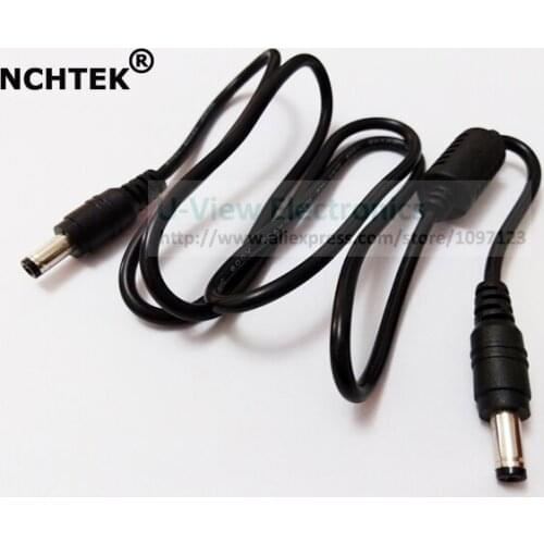 NCHTEK DC 5.5x2.5MM Male to DC 5.5x2.1MM Male Plug With Magnetic Ring Connector Extension Cable 1M/Free Shipping/1PC