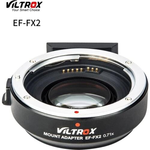 Viltrox EF-FX2 Focal Reducer Booster Auto-focus lens Adapter 0.71x for Canon EF lens to FUJIFILM X-T3 X-PRO2 X-T100 X-H1 X-A20