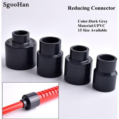 Inner Diameter 20~40mm UPVC Pipe Reducing Straight Connector Irrigation System Hydroponics Frame Aquarium Fish Tank Socket Joint