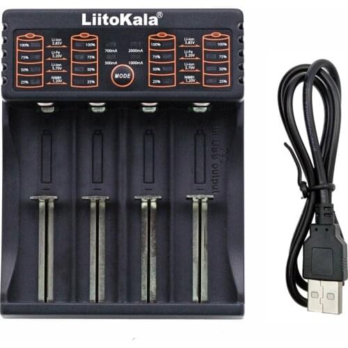 LiitoKala Lii-402 18650 Battery Charger For 26650 16340 RCR123 14500 LiFePO4 1.2V Ni-MH Ni-Cd Rechareable Battery lii402