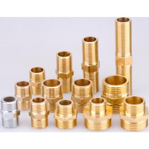 1 Pcs 1'' 3/4'' 1/2'' Pipe Joint Durable Male Thread Brass Compressive Adapter Connect Copper Irrigate Water Plumbing Fittings