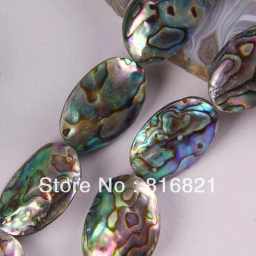 15x25mm Abalone Shell Oval Loose Beads Gem stone Beads 16"