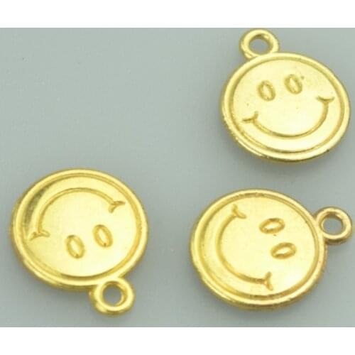 25pcs 16*13mm gold color Smiling face Alloy charms pendant fit necklace bracelet diy Pendants for jewelry making 4020A