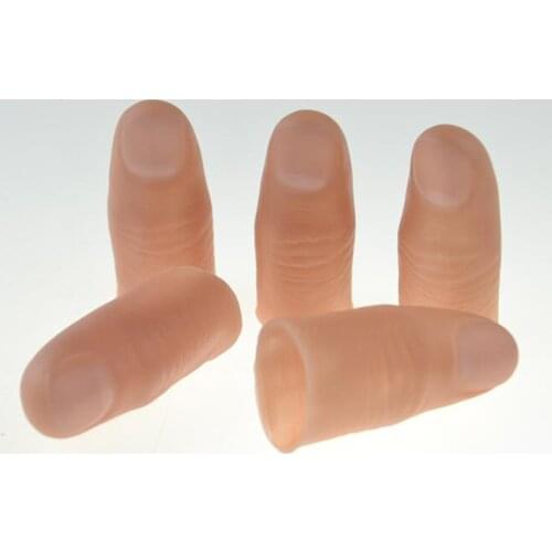 5pcs Hard Thumb Tip Finger Fake Magic Tricks Close Up Magia Appear Vanish Finger Magie Illusion Gimmick Props Toys for kids