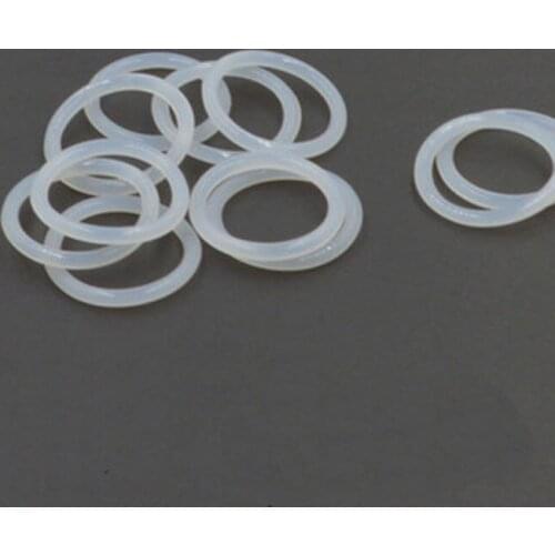 5pcs 4mm wire diameter white silicone O-ring outer waterproof insulation rubber band 100mm-145mm outer diameter