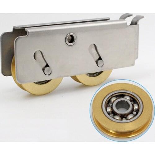 757-Type Stainless Steel Sliding Door Plastic Steel Window Pulley Aluminum Alloy Glass Brass Wheel Muted Roller House Hardware