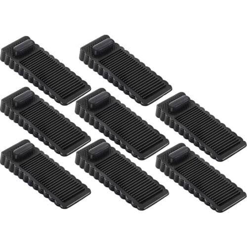 8PCS Door Stopper Rubber Wedge Slip-Resistant Rubber Door Stop Sturdy and Stackable Door Stoppers for Tiles Carpet Wood