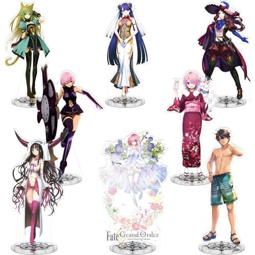 Anime Fate Grand Order Acrylic Stand Model Doll Saber FGO PVC Action Figure Toy 21cm Tall