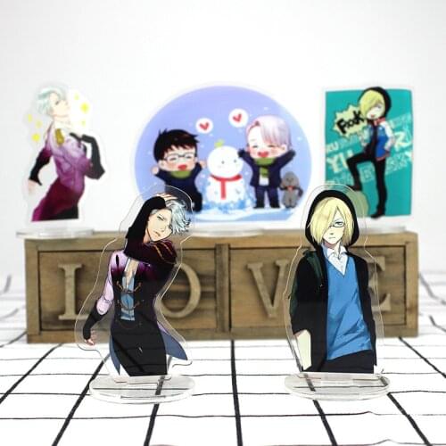 Anime YURI!!! on ICE Victor Nikiforov Yuri Katsuki Acrylic Stand Figure Keychain Collection Model Toy Gifts Cosplay