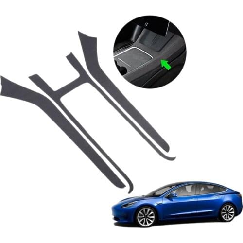 Car Suede Leather Side Trim Center Console Side Decoration Panel Protector Cover for 2021 Tesla Model 3 Model Y