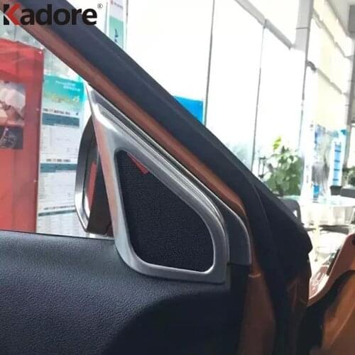 For Suzuki Vitara Escudo 2015 2016 2017 ABS Matte Car-styling Pillar A Audio Speaker Frame Covers Trim car accesories interior