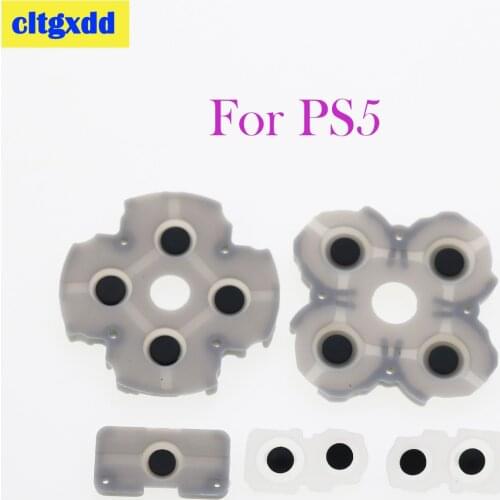 Cltgxdd 100sets Silicone Conductive Rubber Adhesive Button Pad Keypads Silicone Buttons Dpad controller rubber for ps5 con
