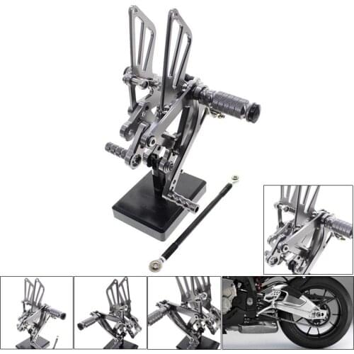 CNC Del Motociclo Pedane Regolabili Posteriori Set Spina Del Piede For Kawasaki Ninja ZX6R ZX636 ZX 6R ZX 636 2003-2004