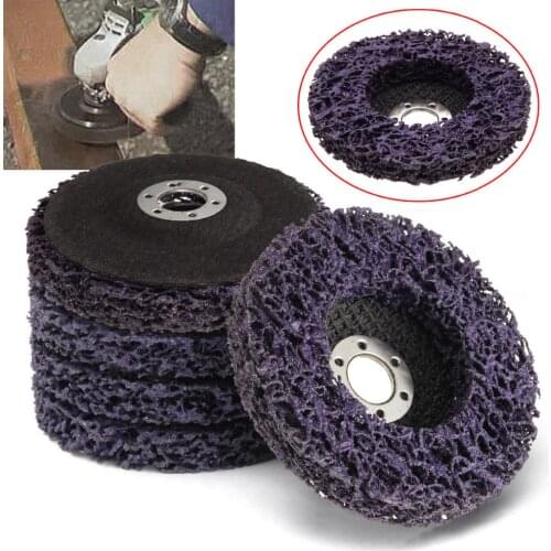 WENXING 5pcs/Set 100x16mm Poly Strip Stripper Disc Wheel Stripper Clean Grinder Remover Removal Paint Rust Sanding Polishing